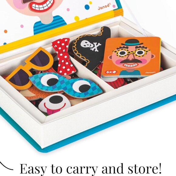 New Sealed Janod Magneti’Book Boy’s Crazy Faces-3-8 Years - Picture 10 of 16